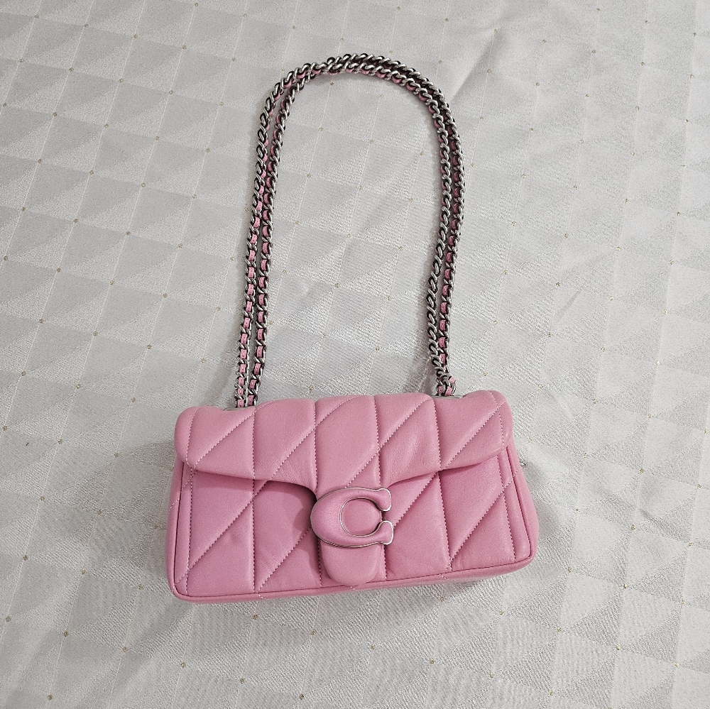 Coach Quilted Tabby Pink Leather Sholder Bag